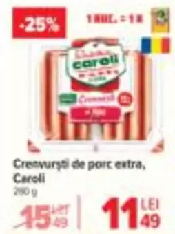 Crenvursti de porc extra