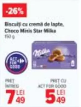 Milka - Biscuți cu cremă de lapte