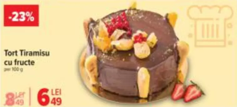 Tort Tiramisu cu fructe