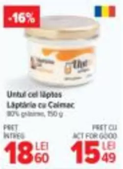 Untul cel l ilde{a}ptos L ilde{a}pt ilde{a}ria cu Caimac