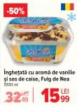 Înghețată cu aromă de vanilie și sos de caise, Fulg de Nea