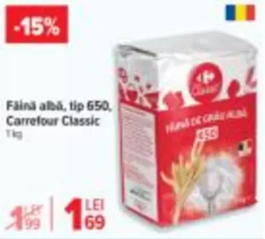 Făină albă, tip 650