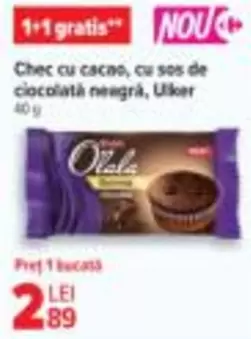 Chec cu cacao, cu sos de ciocolată neagră