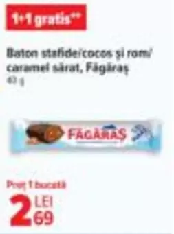 Baton stafide/cocos si rom/ caramel sarat
