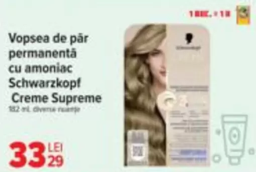 Supreme - Vopsea de păr permanentă cu amoniac Creme