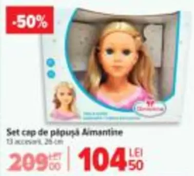 Set cap de papușă