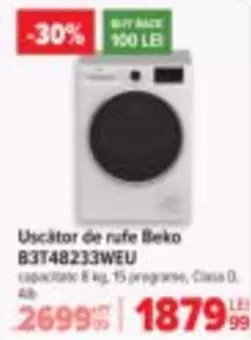 Beko - Uscator de rufe B3T48233WEU