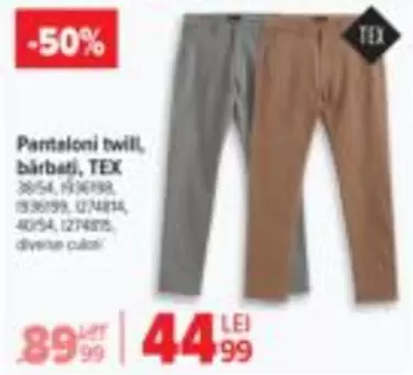 Pantaloni twill bărbați