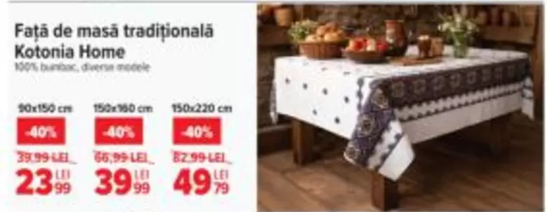 Față de masă tradițională
