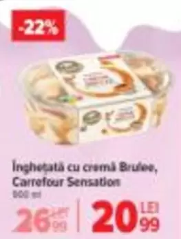 Înghețată cu cremă Brulee