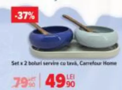 Set x 2 boluri servire cu tavă