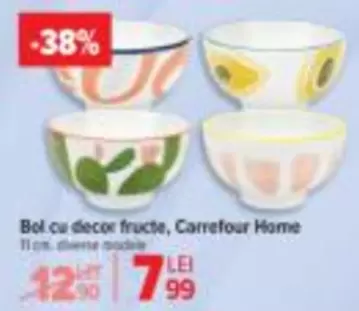 Bol cu decor fructe