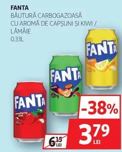 Băutură carbogazoasă cu aromă de căpsuni și kiwi / lămâie