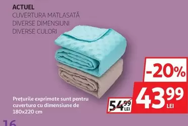 Actuel - CUVERTURA MATLASATĂ