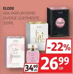 APA PARFUM FEMEI DIVERSE SORTIMENTE 100ML