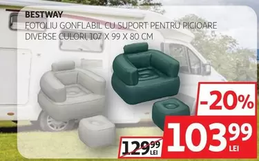 FOTOLIU GONFLABIL CU SUPORT PENTRU PICIOARE