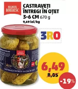 CASTRAVEȚI ÎNTREGI ÎN OȚET