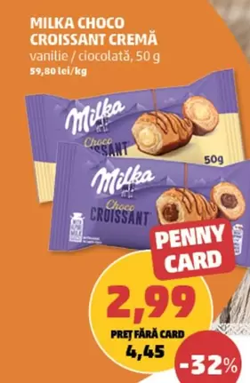 Milka - CHOCO CROISSANT CREMĂ