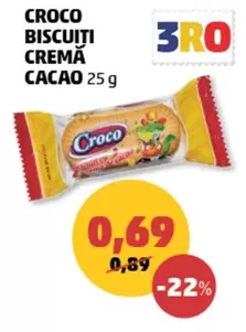 CROCO BISCUITI CREMA CACAO