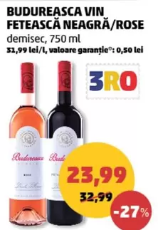 BUDUREASCA VIN FETEASCĂ NEAGRĂ/ROSE