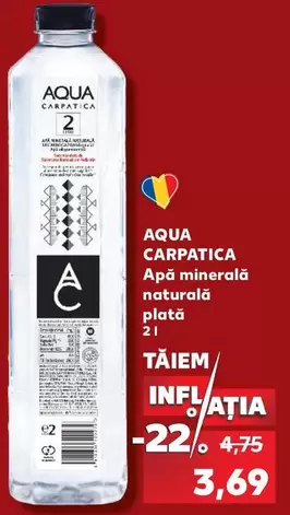 Apă minerală naturală plată