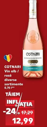 Cotnari - Vin alb / rosé diverse sortimente