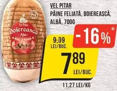 PÂINE FELIATĂ, BOIEREASCĂ, ALBĂ