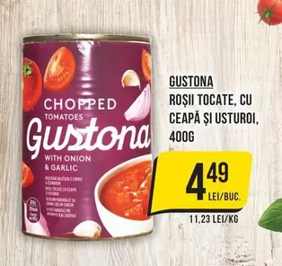 Roșii tocate, cu ceapă și usturoi