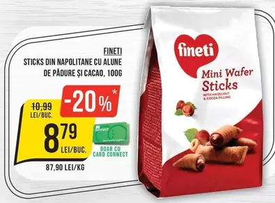 STICKS DIN NAPOLITANE CU ALUNE DE PĂDURE ȘI CACAO