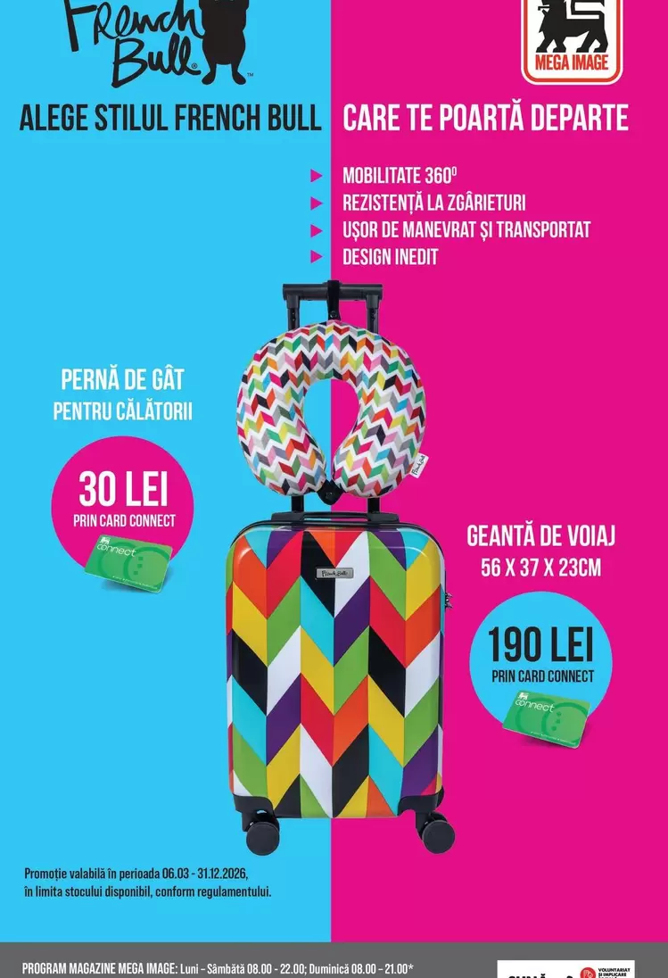 Geantă de voiaj și pernă de gât
