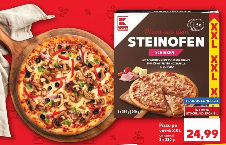 Pizza aus dem STEINOFEN SCHINKEN