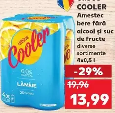 Amestec bere fără alcool și suc de fructe