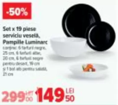 Set x 19 piese serviciu veselă