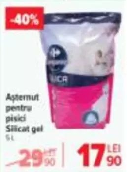 Așternut pentru pisici Silicat gel