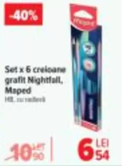 Set x 6 creioane grafit Nightfall