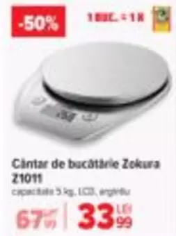 Cântar de bucătărie Zokura Z1011
