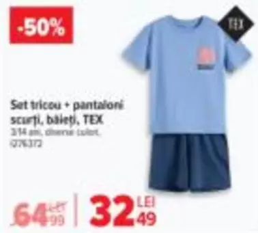 Set tricou + pantaloni scurti, baieti, TEX 314
