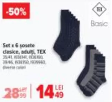 Set x 6 sosete clasice, adulti