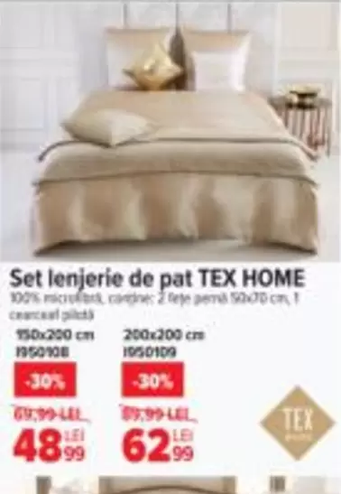 Set lenjerie de pat 100% microfibră, 2 fețe pernă 50x70 cm, 1 cearșaf