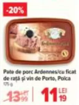 Pate de porc Ardennes/cu ficat de rață și vin de Porto, Polca