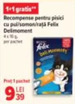 Recompense pentru pisici cu pui/somon/rață