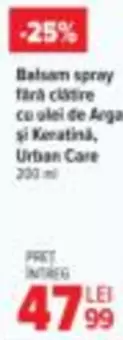 Balsam spray fără clătire