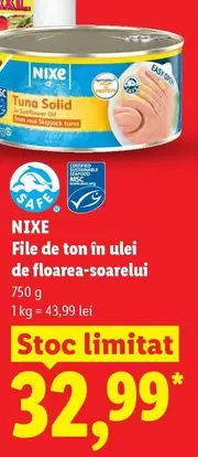 File de ton în ulei de floarea-soarelui