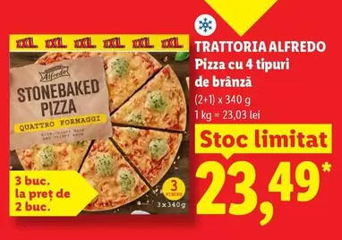 Pizza cu 4 tipuri de brânză