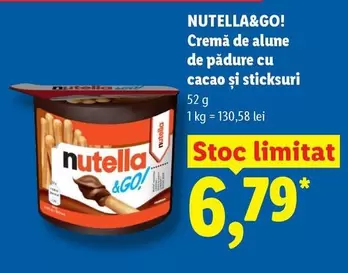 Nutella - Crema de alune de pădure cu cacao și sticksuri