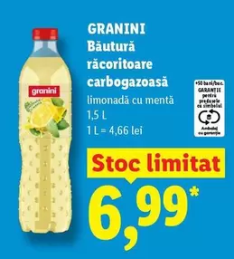 Băutură răcoritoare carbogazoasă limonadă cu mentă