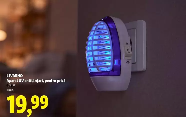 Aparat UV antițânțari, pentru priză