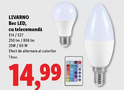 Bec LED, cu telecomandă