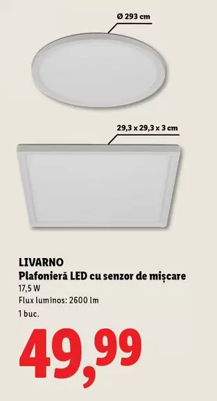 Plafonieră LED cu senzor de mișcare