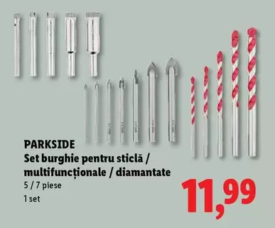 Set burghie pentru sticlă / multifuncționale / diamantate